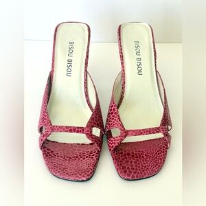 Bisou Bisou Nanette Pink Patterned Heels